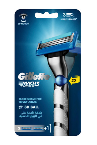 دسته با 2 یدک Gillette mach 3 turbo