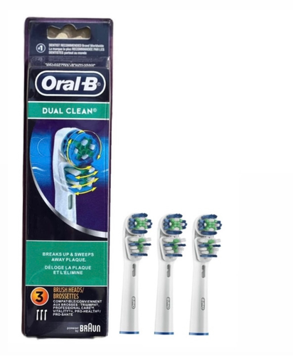 سری یدک مسواک برقی اورال بی 3 عددی مدل Oral-b Dual Clein Braun