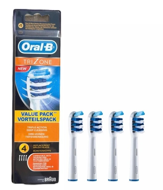 سری یدک مسواک برقی اورال بی 4 عددی مدل Oral-b Trizone