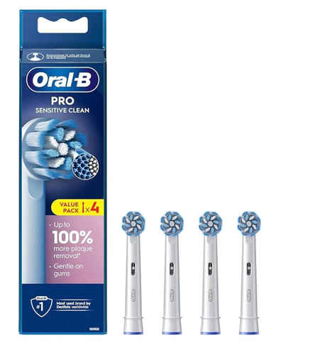 سری یدک مسواک برقی مدل اورال بی 4 عددی Oral-b Pro Sensitive Clean
