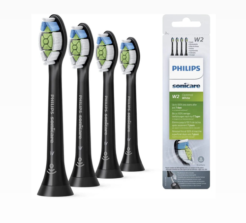 سری یدک مسواک برقی فیلیپس 4 عددی مشکی مدل اصل Philips Sonicare W2 Optimal White