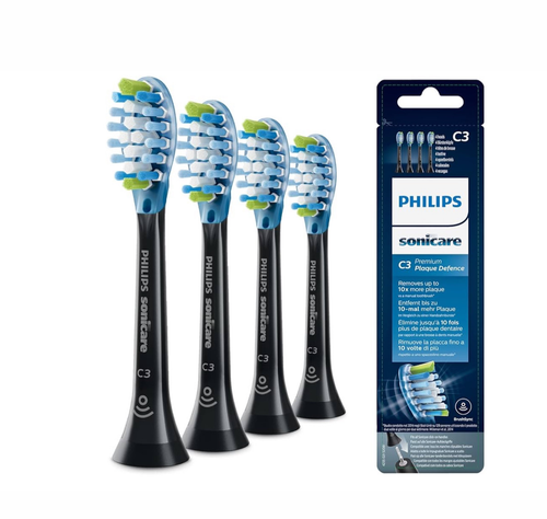 سری یدک مسواک برقی فیلیپس 4 عدد مشکی مدل Philips Sonicare C3 Permium Plaque Defence
