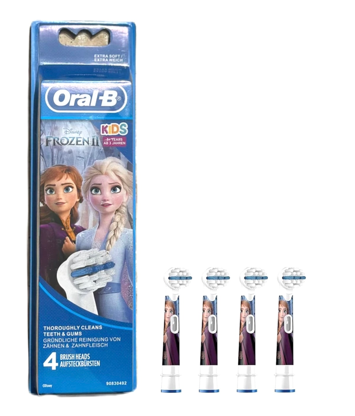 سری یدک مسواک برقی کودک دخترانه اورال بی 4 عددی مدل Oral-b Frozen Kids