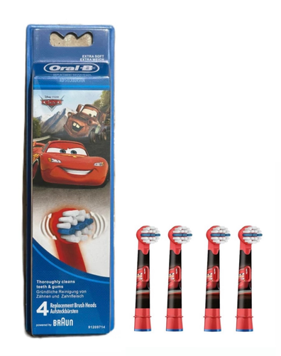 سری یدک مسواک برقی کودک اورال بی 4 عددی مدل Oral-b Cars Kids